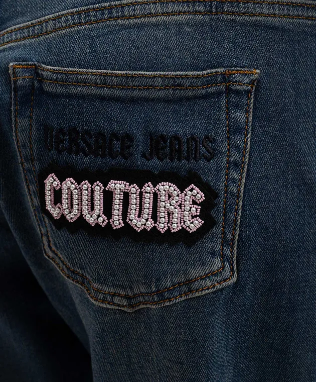 Versace Jeans Couture Blue logo boyfriend jeans