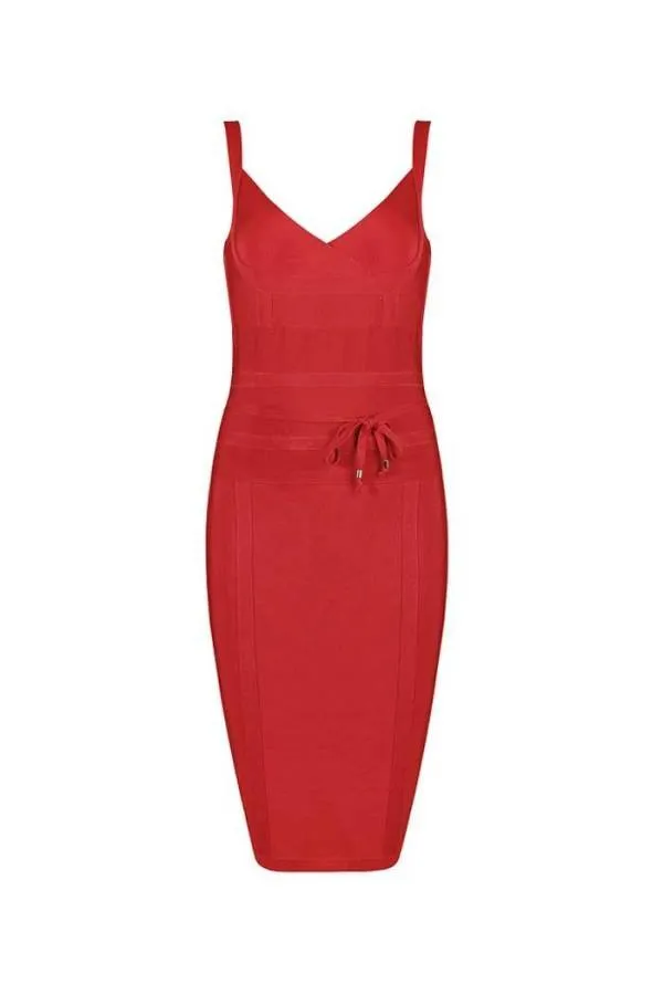 Vestido Bandage tirantes cinturón Emilia