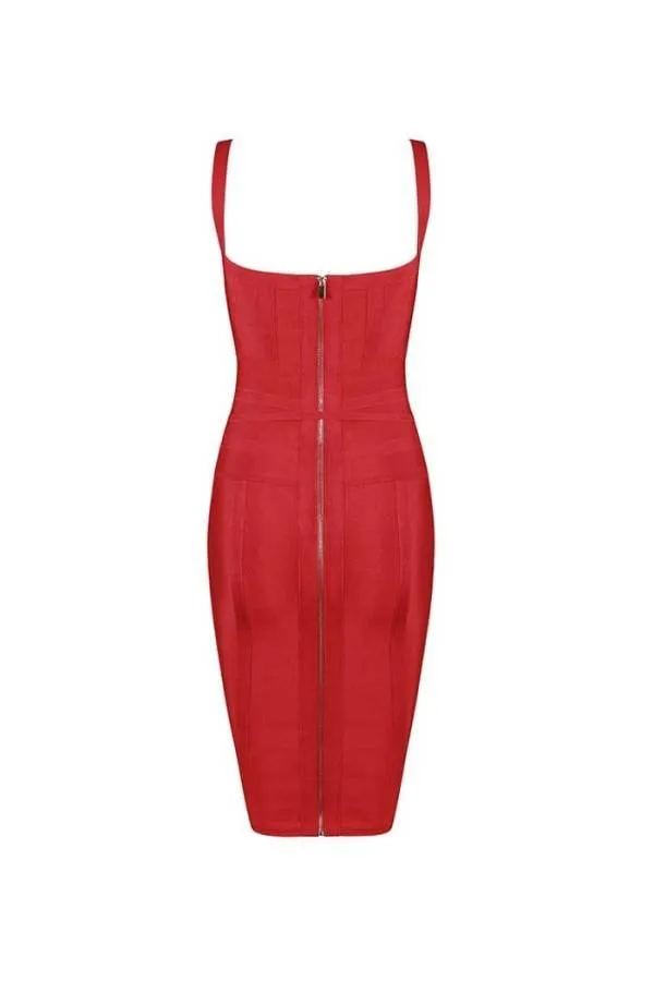 Vestido Bandage tirantes cinturón Emilia
