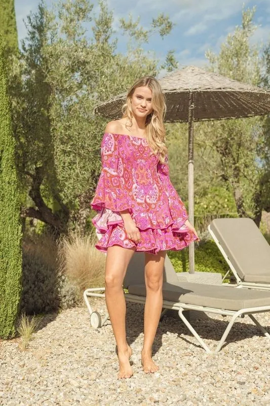 Vestido corto cosmic primrose