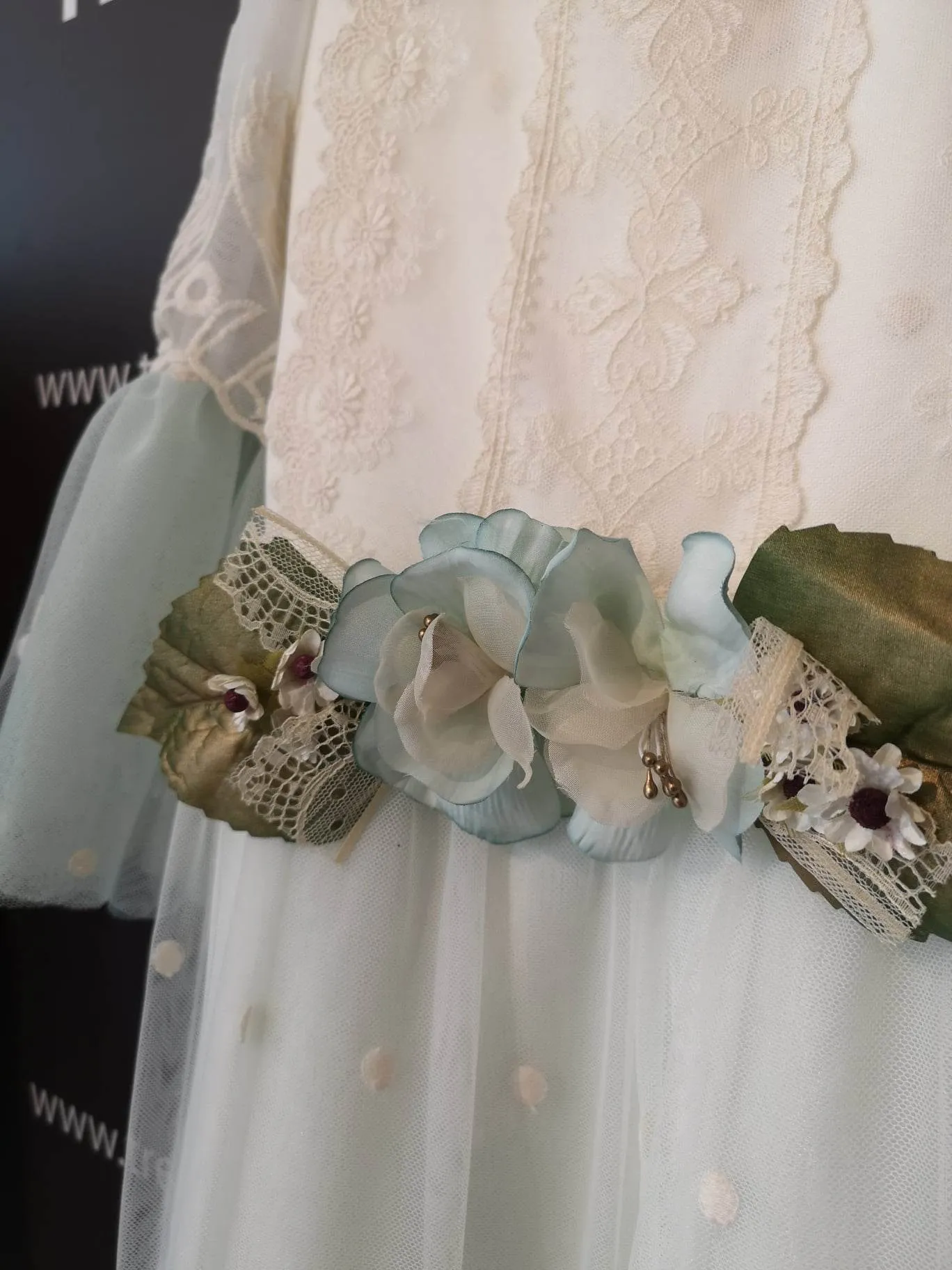Vestido de comunión agua marina