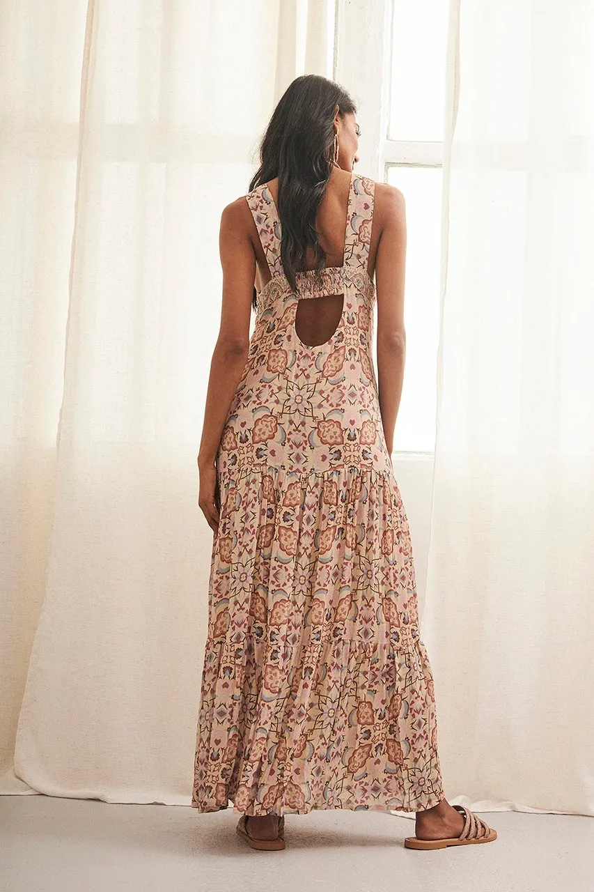 Vestido largo bordado Nonet