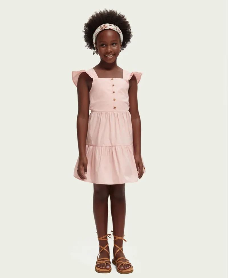 Vestido Niña SCOTCH & SODA Rosa Volantes