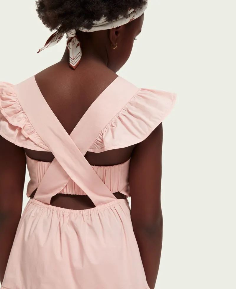 Vestido Niña SCOTCH & SODA Rosa Volantes