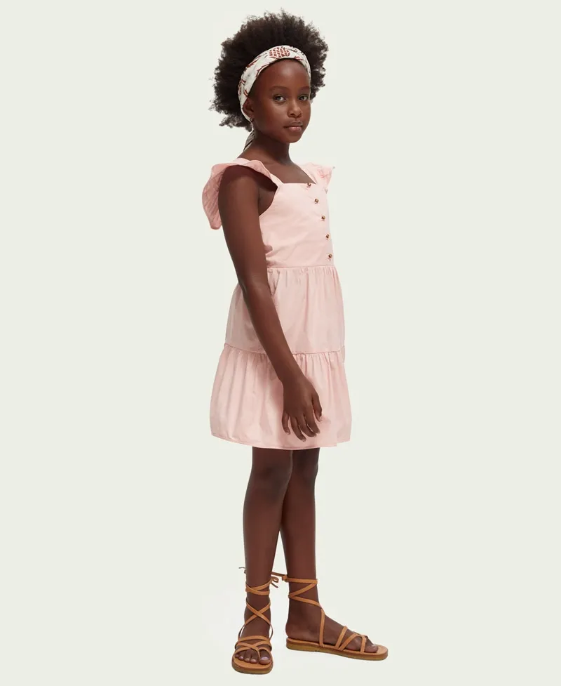 Vestido Niña SCOTCH & SODA Rosa Volantes
