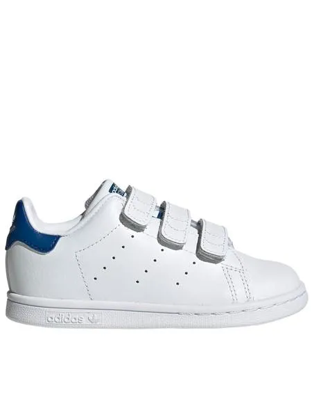 zapatilla adidas stan smith cf i blanco/azul bebé