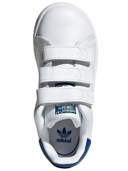zapatilla adidas stan smith cf i blanco/azul bebé