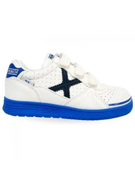 ZAPATILLA MUNICH G3 KID VCO BLANCO/AZUL NIñO