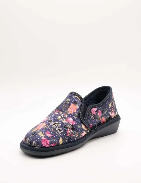 Zapatilla Nordika´s 8134/6 flor azul de mujer.