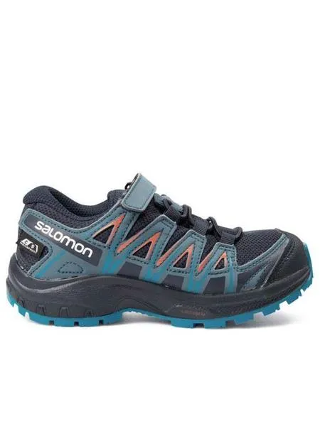 zapatilla salomon xa pro 3d azul/naranja niñ@