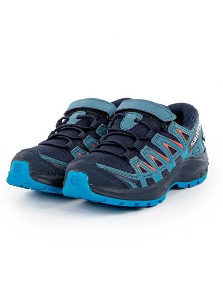 zapatilla salomon xa pro 3d azul/naranja niñ@