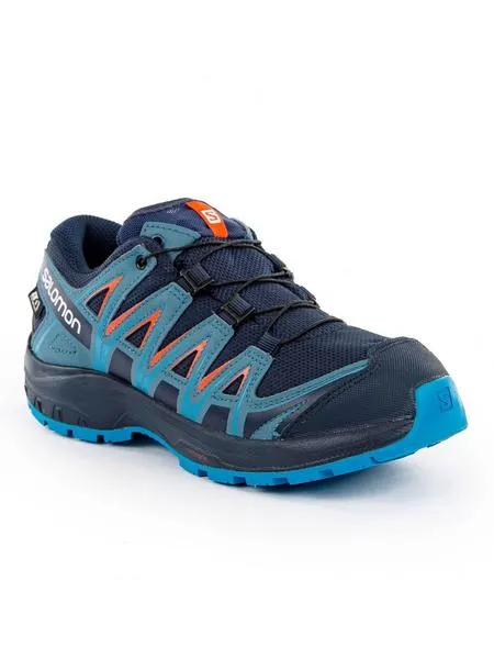 zapatilla salomon xa pro 3d j azul/naranja niñ@