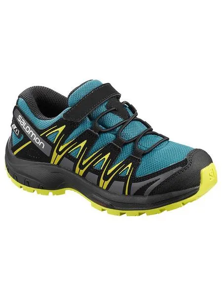 zapatilla salomon xa pro 3d k azul/lima niño