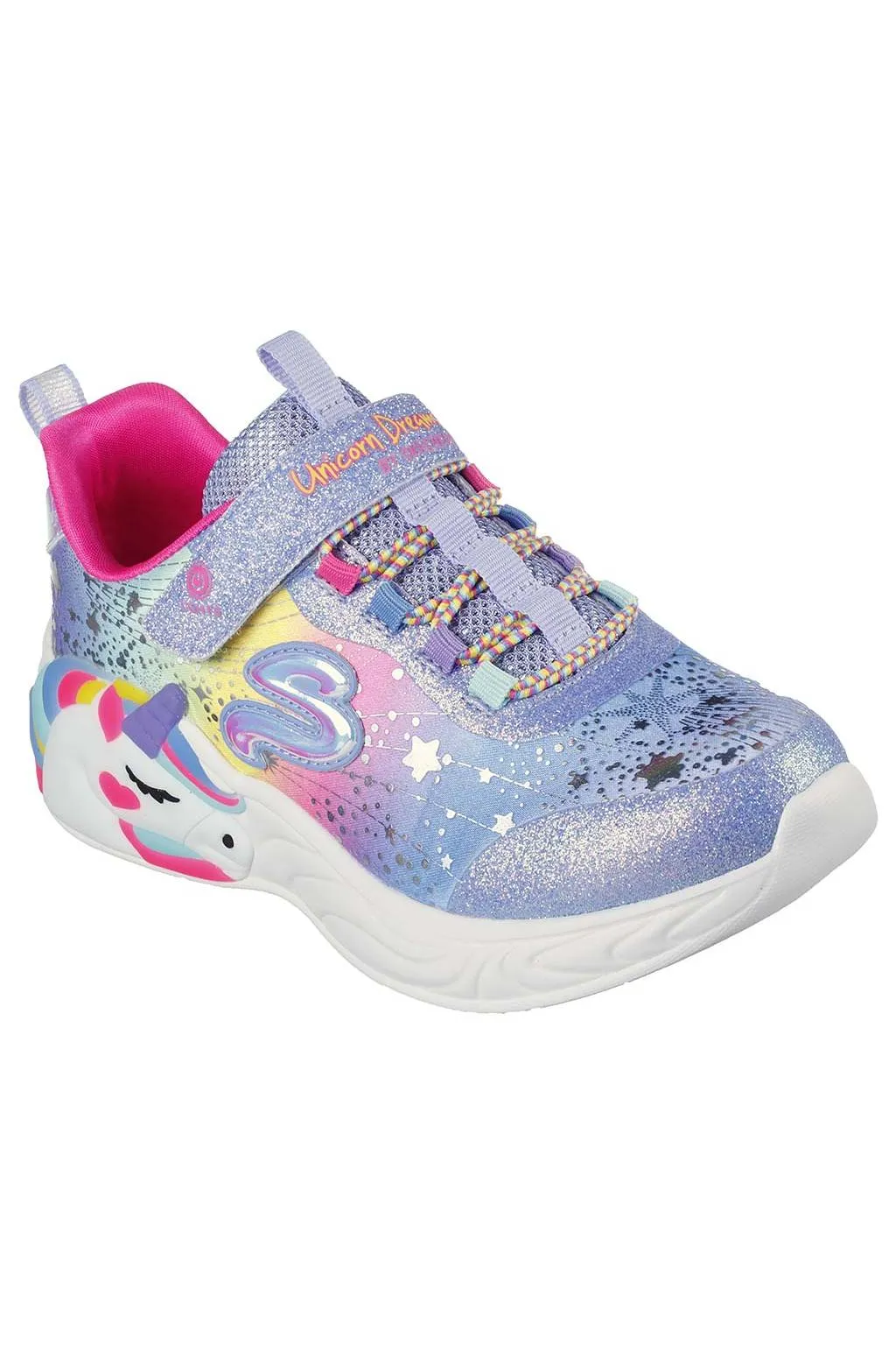 Zapatilla Skechers S lights Unicorn Dreams 302311l azul multi