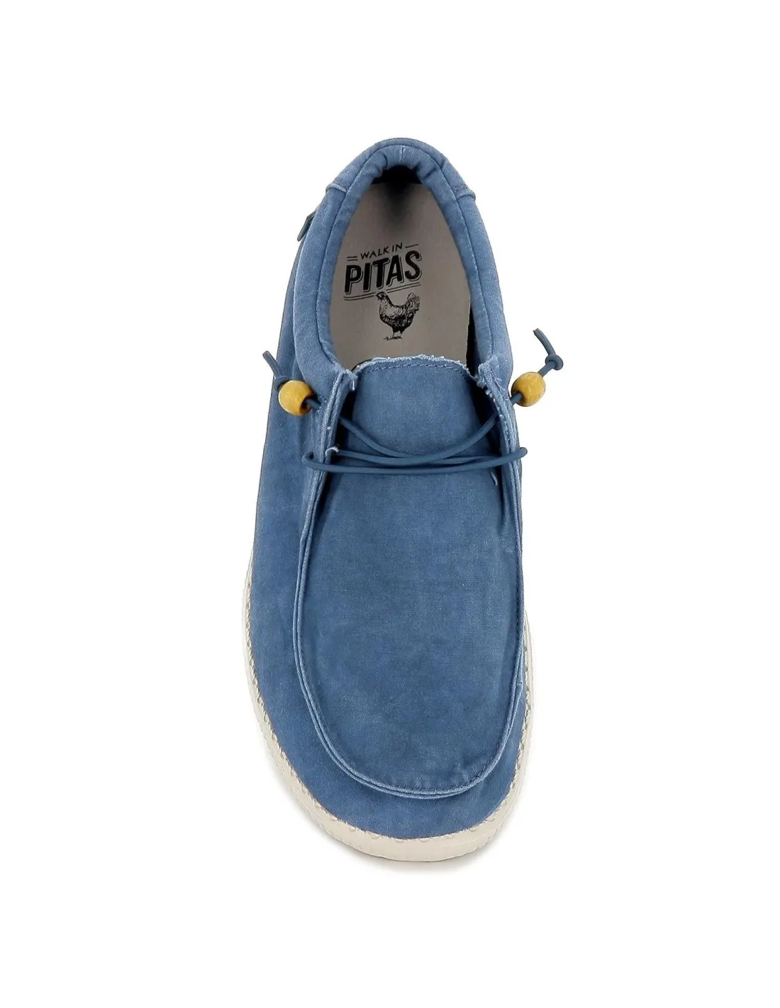 Zapatilla tipo mocasín hombre canvas verano azul Walking Pitas