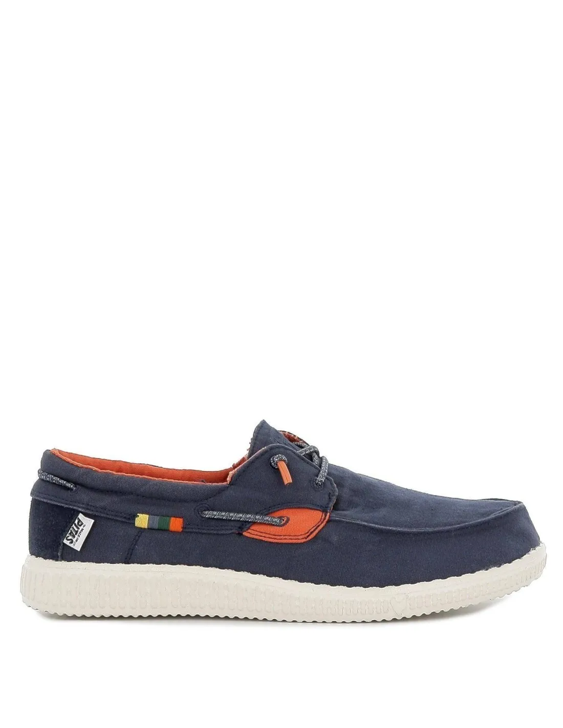 Zapatilla tipo mocasín hombre lona verano azul Walking Pitas