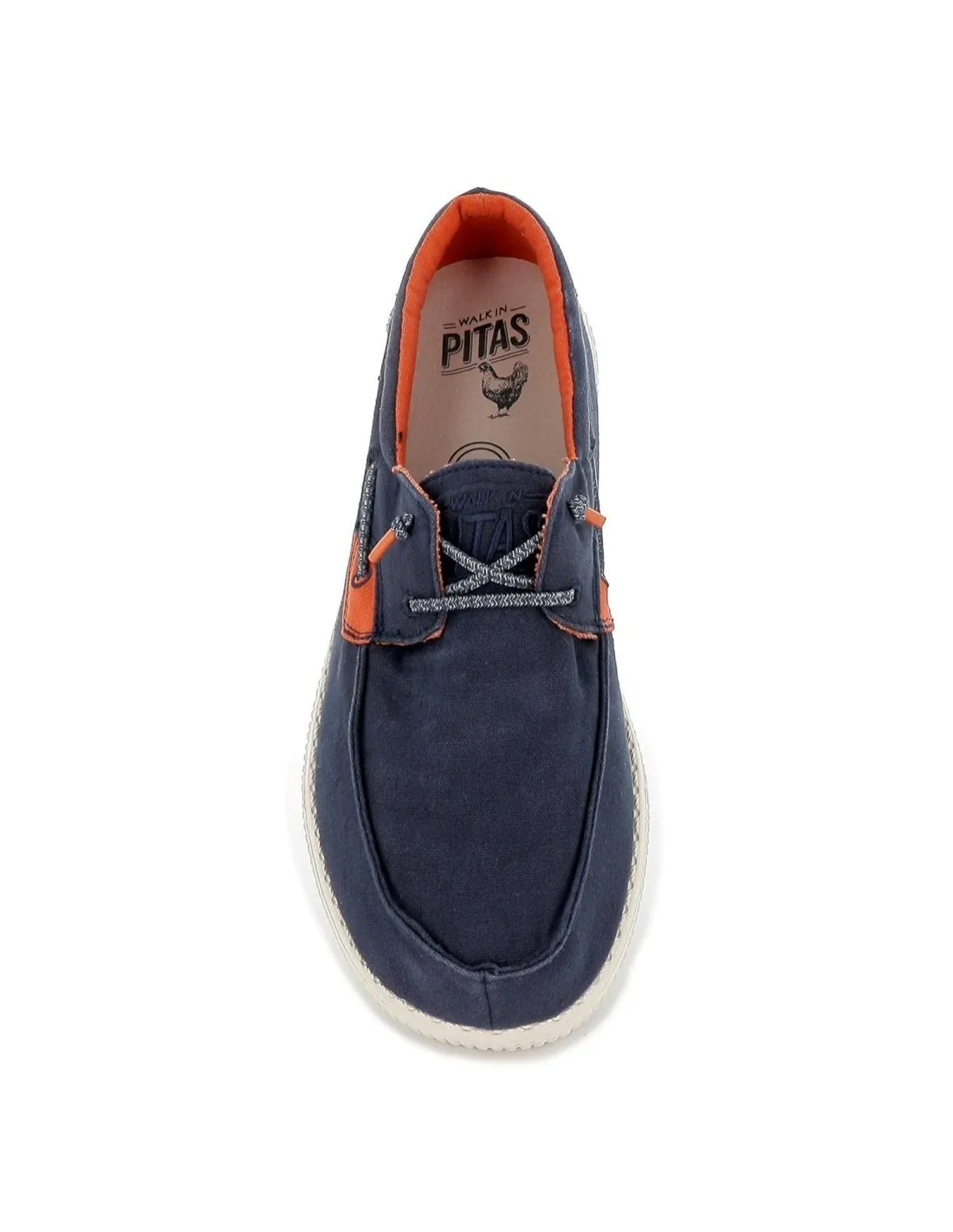 Zapatilla tipo mocasín hombre lona verano azul Walking Pitas