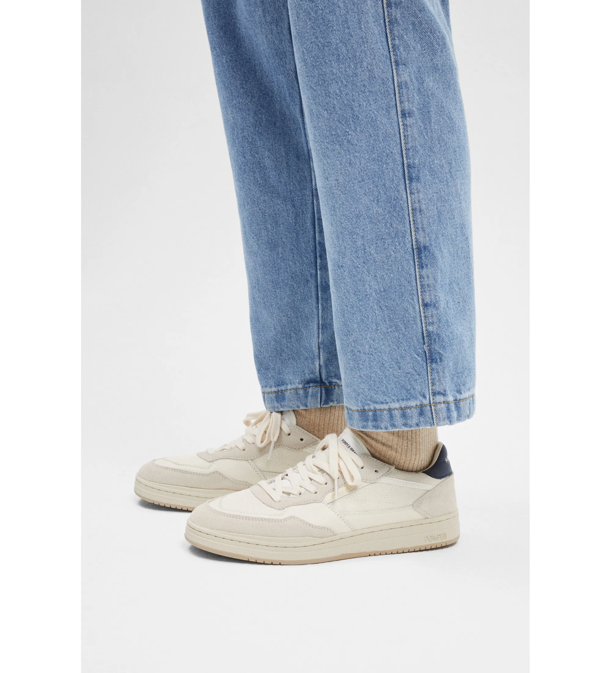 Zapatillas de piel Elan Ecru Jasper beige