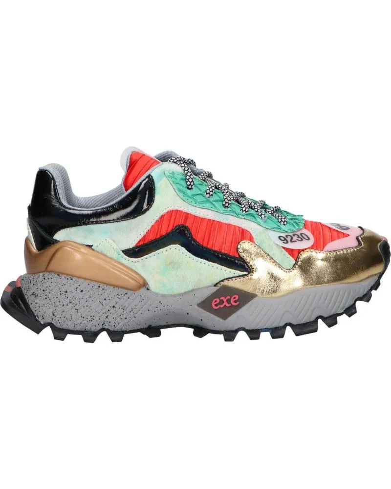 ZAPATILLAS DEPORTE EXE  DE MUJER 13428M  LEATHER GOLD RED