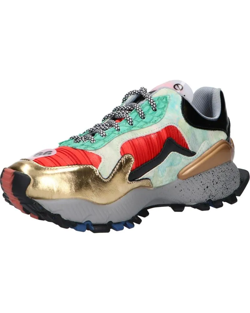 ZAPATILLAS DEPORTE EXE  DE MUJER 13428M  LEATHER GOLD RED