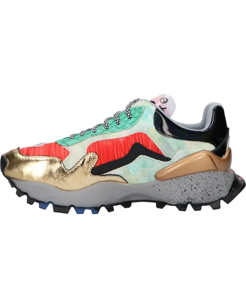 ZAPATILLAS DEPORTE EXE  DE MUJER 13428M  LEATHER GOLD RED