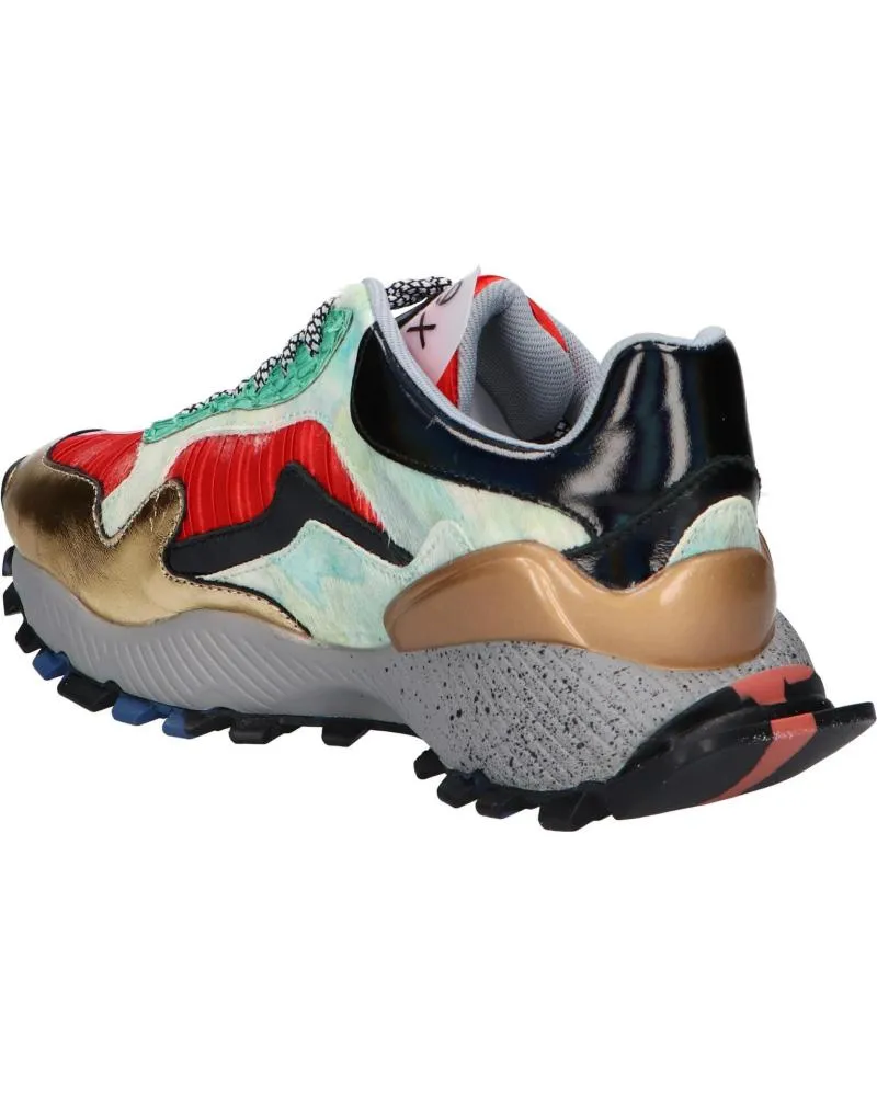 ZAPATILLAS DEPORTE EXE  DE MUJER 13428M  LEATHER GOLD RED