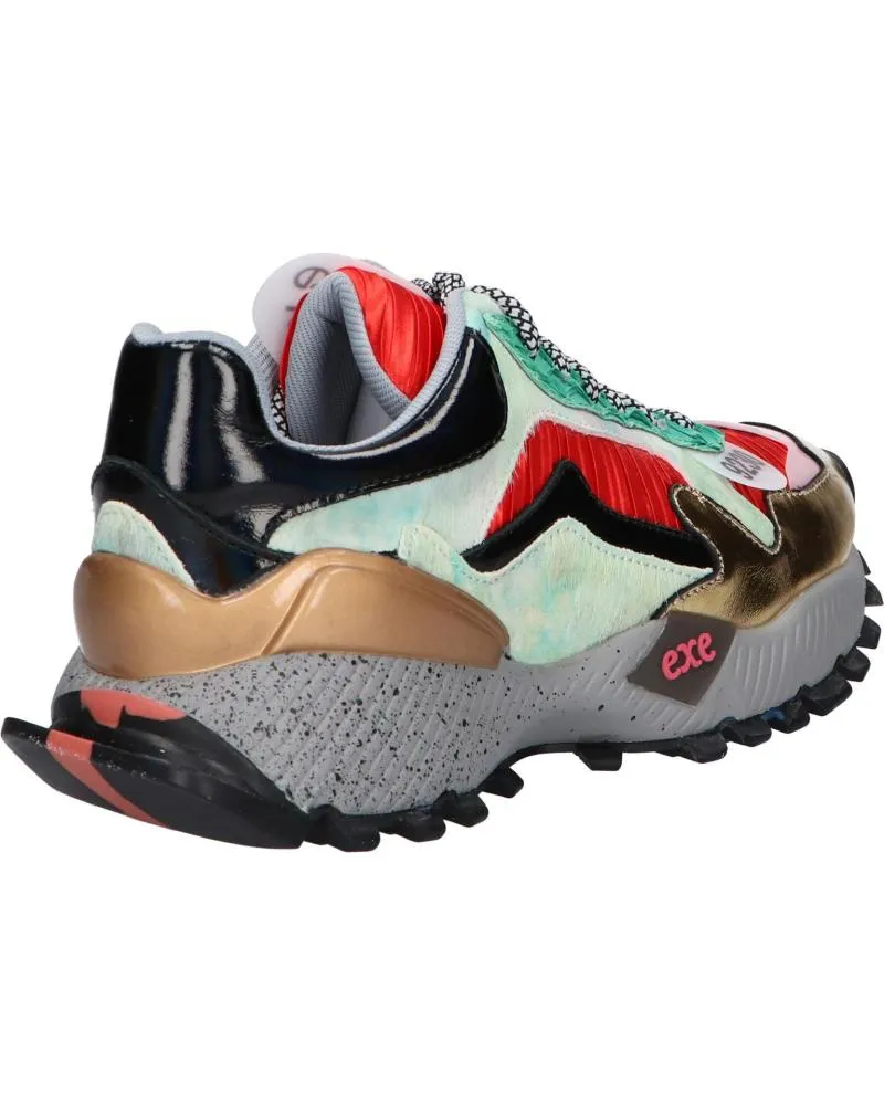 ZAPATILLAS DEPORTE EXE  DE MUJER 13428M  LEATHER GOLD RED