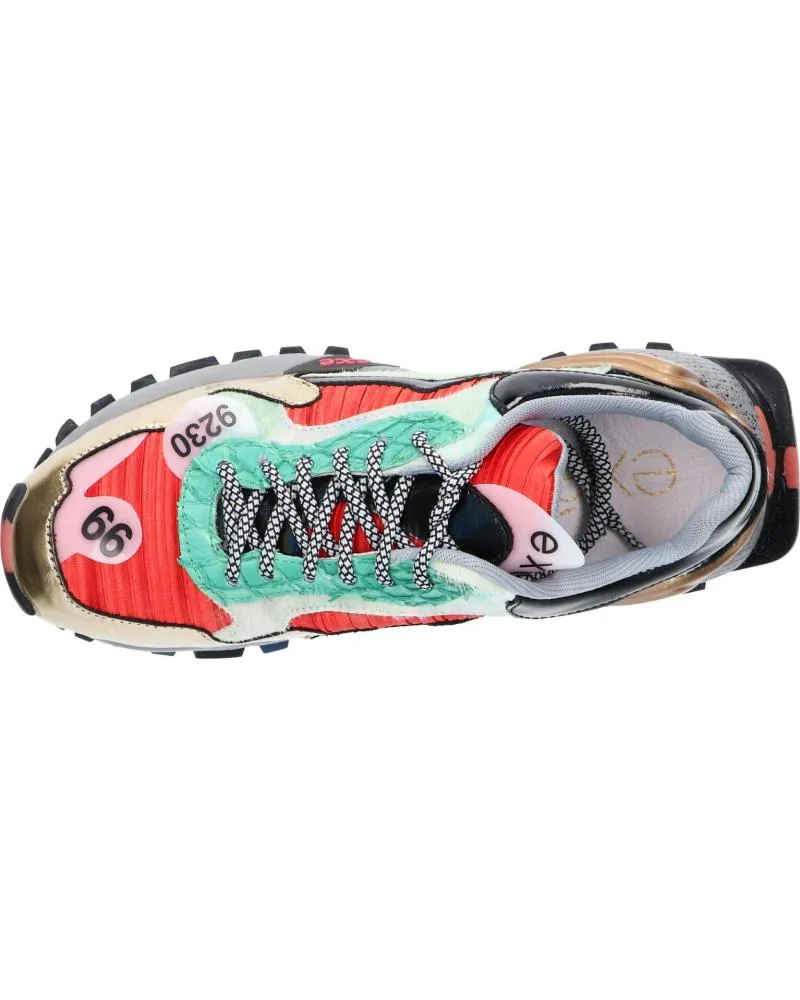 ZAPATILLAS DEPORTE EXE  DE MUJER 13428M  LEATHER GOLD RED