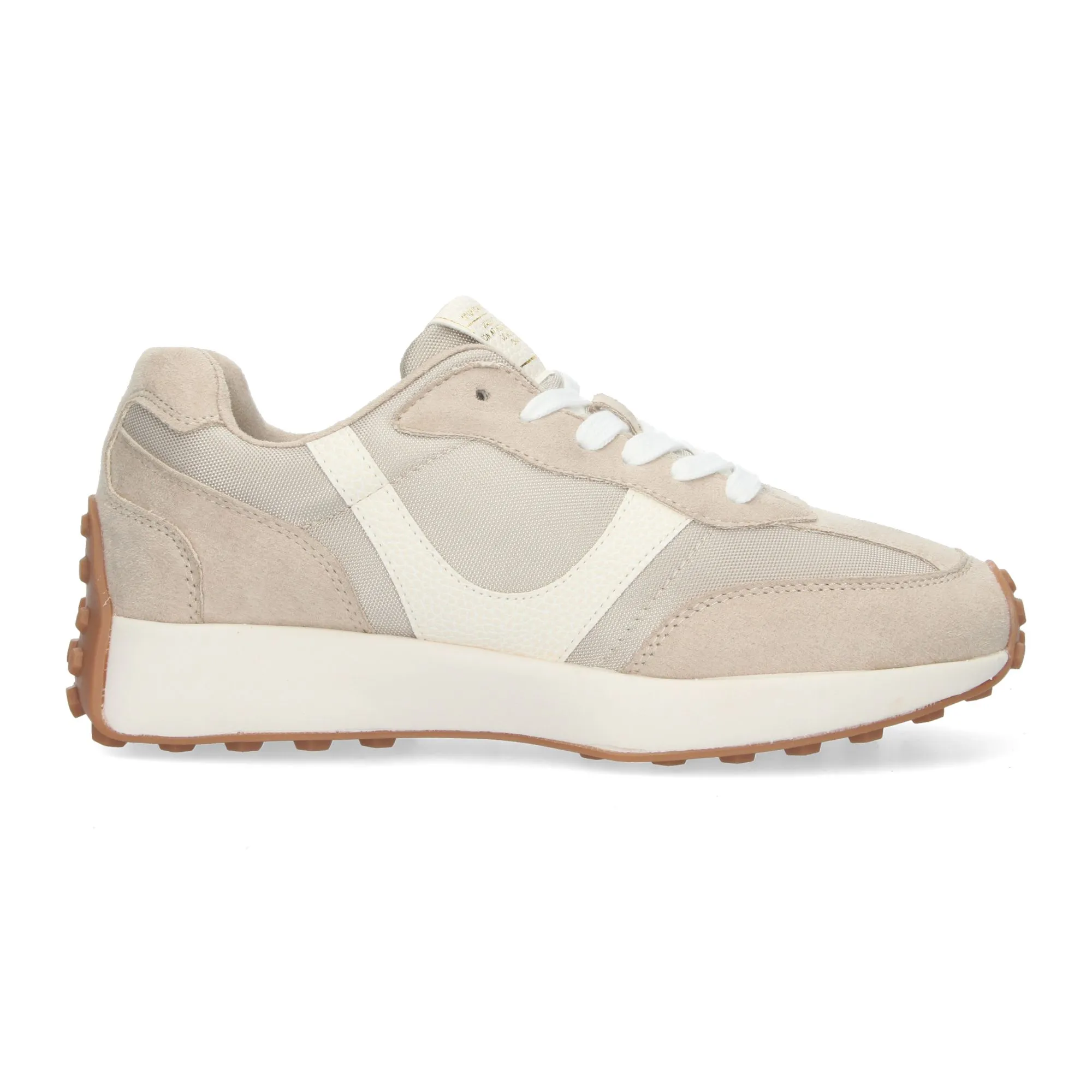 Zapatillas deportiva sneakers para mujer color beige