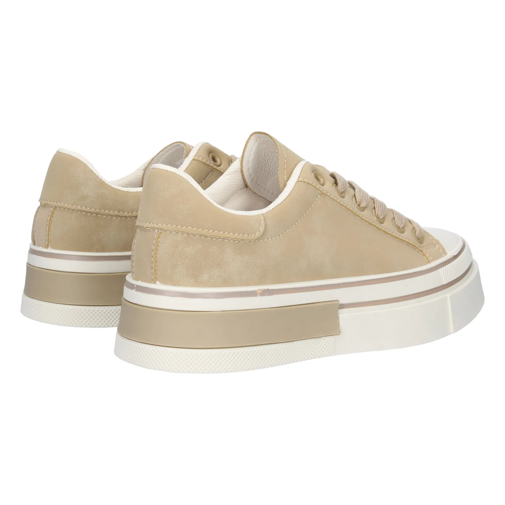 Zapatillas deportivas para mujer color beige