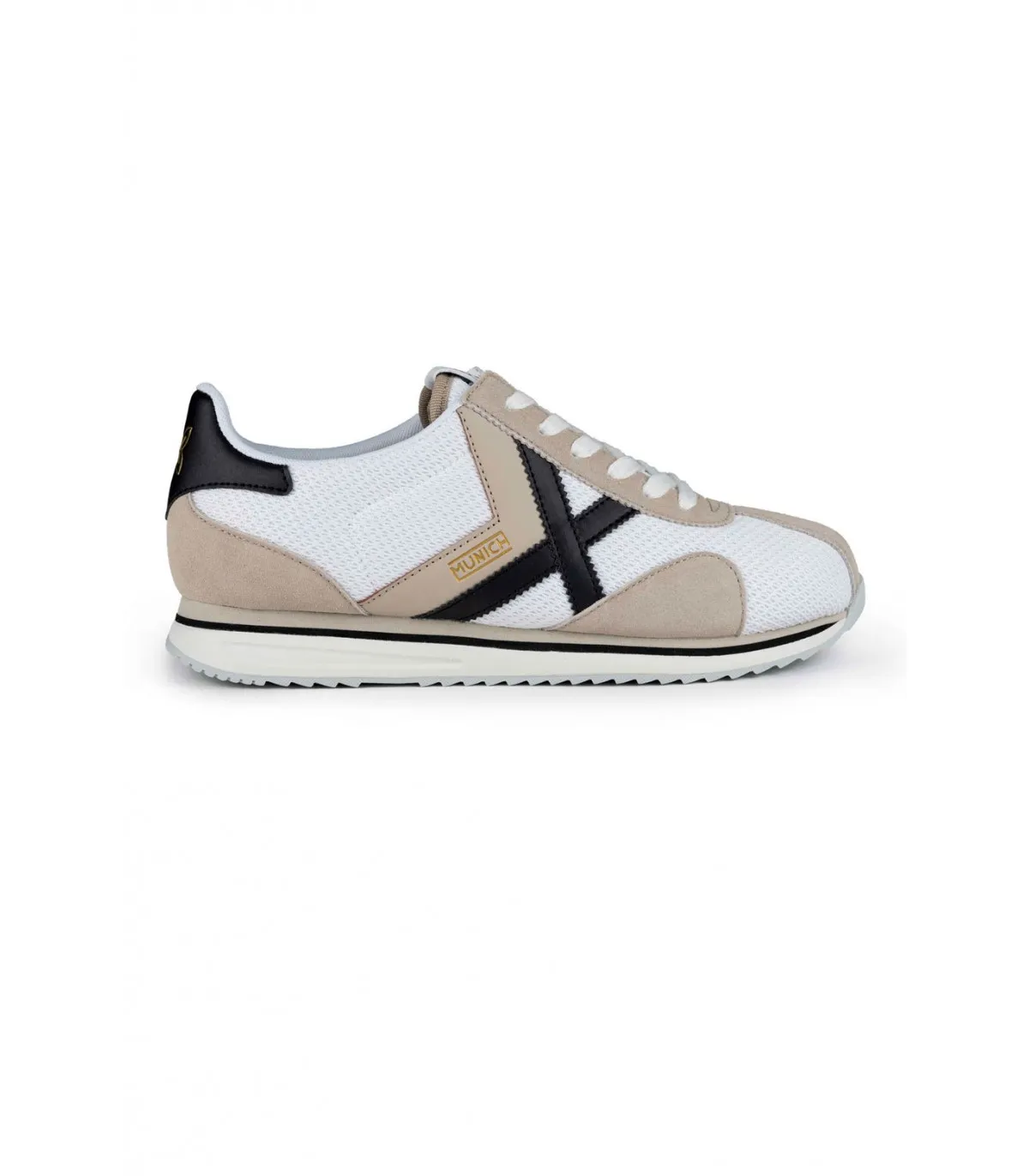Zapatillas Munich Sapporo 179 Blancas y Beige