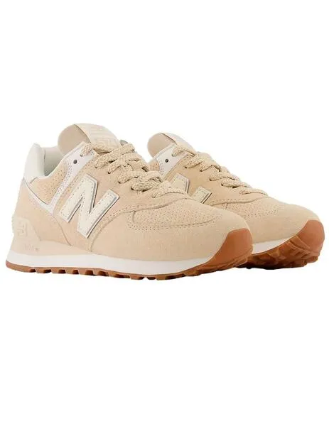 Zapatillas New Balance clásicas beige para chica