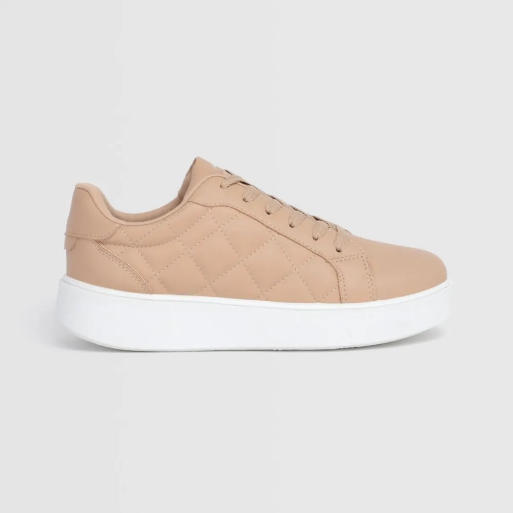 Zapatillas Urbanas Para Mujer Malabar Romb Beige