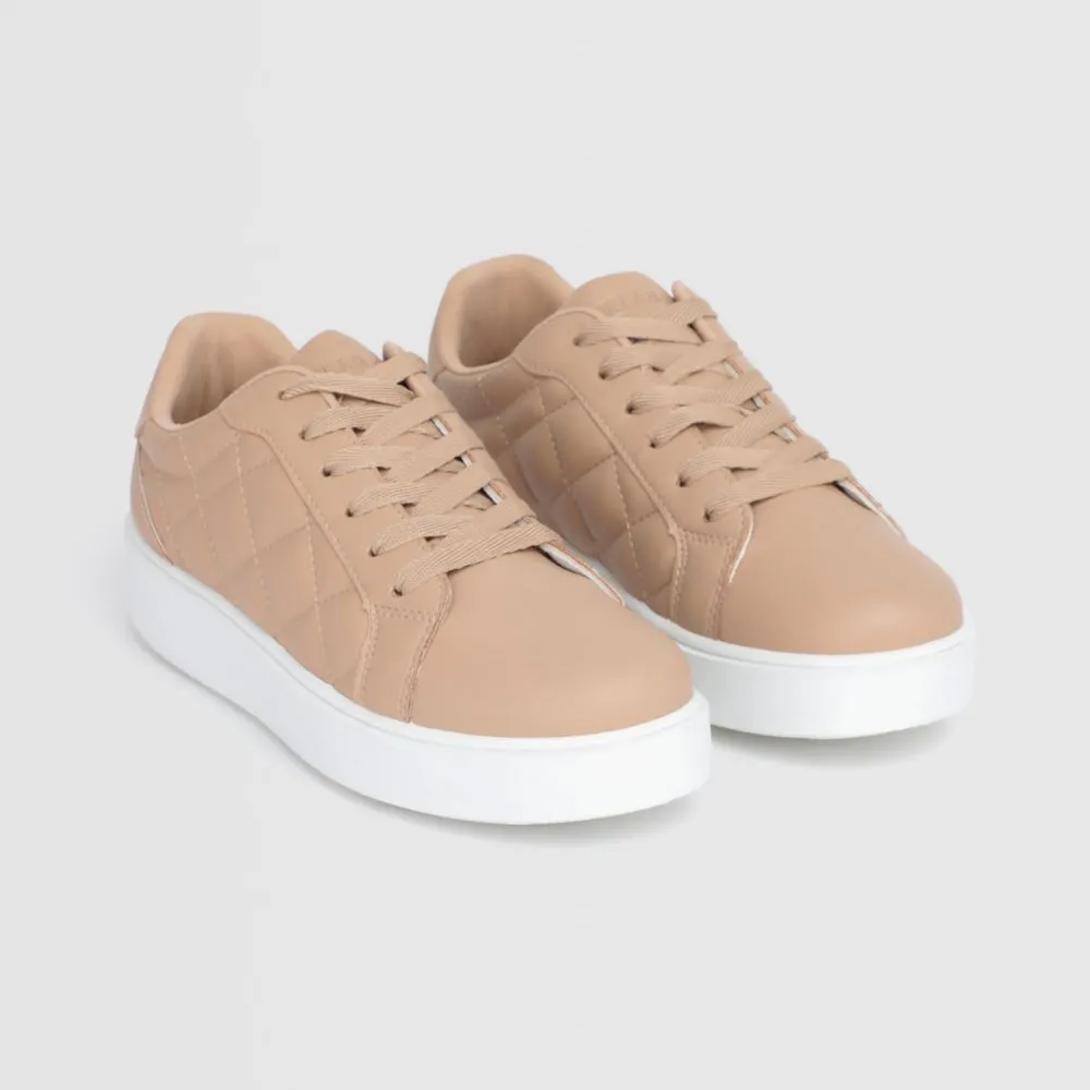 Zapatillas Urbanas Para Mujer Malabar Romb Beige