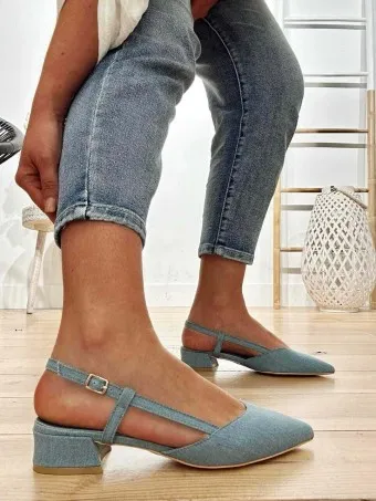 Zapato Destalonado KLEYA Azul Jean