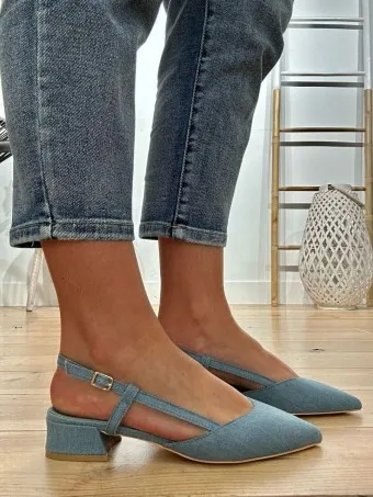 Zapato Destalonado KLEYA Azul Jean