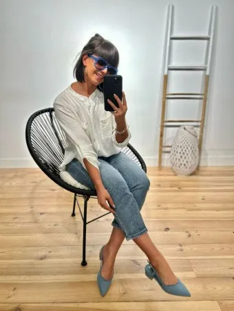 Zapato Destalonado KLEYA Azul Jean