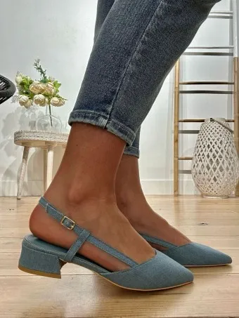 Zapato Destalonado KLEYA Azul Jean