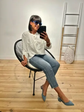Zapato Destalonado KLEYA Azul Jean