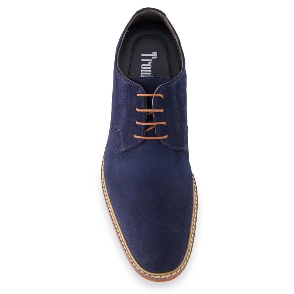 Zapatos Con Alzas Para Hombre Corby A Azul Masaltos