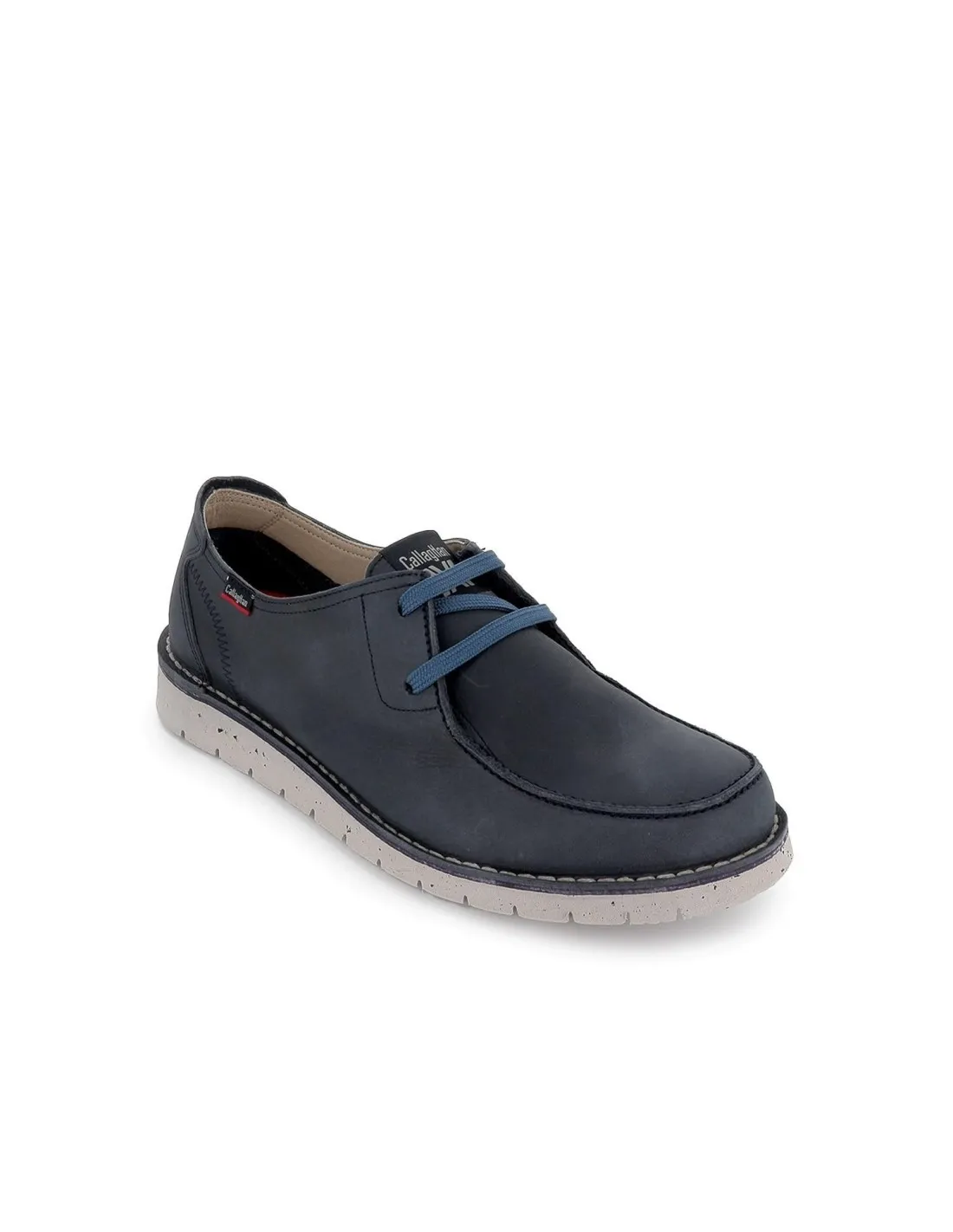 Zapatos cordones diario piel suela comoda hombre azul Callaghan