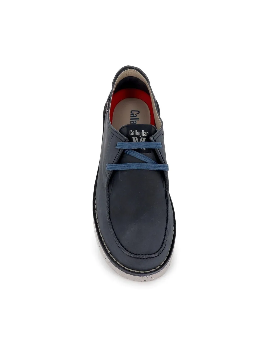 Zapatos cordones diario piel suela comoda hombre azul Callaghan