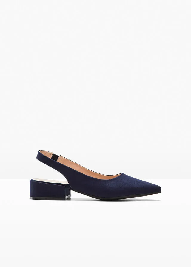Zapatos de tacón con talón al descubierto Azul marino