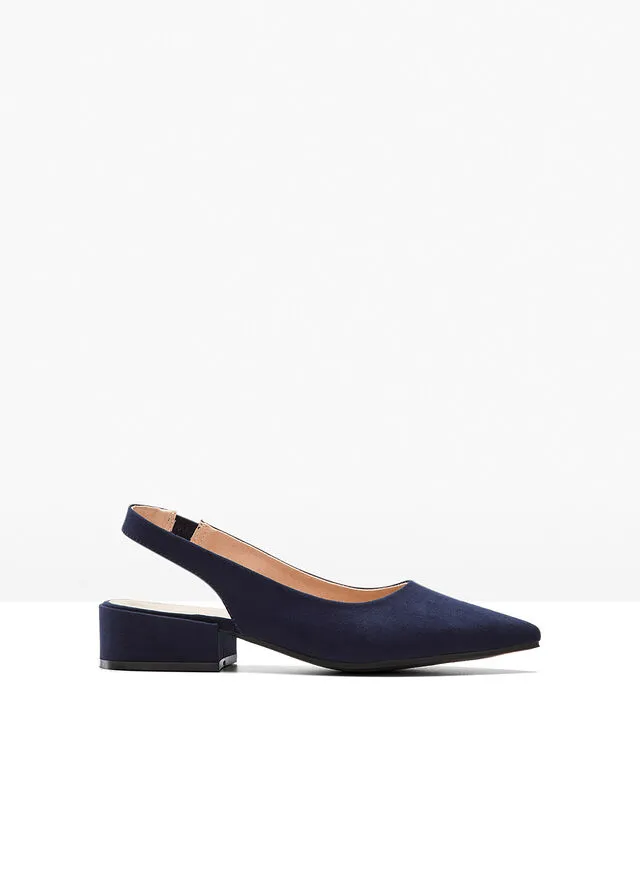 Zapatos de tacón con talón al descubierto Azul marino