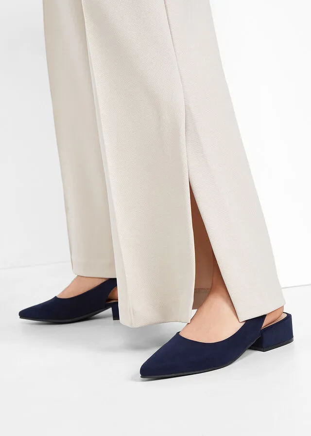Zapatos de tacón con talón al descubierto Azul marino