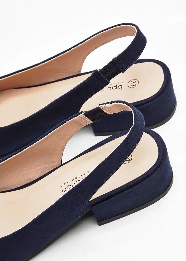 Zapatos de tacón con talón al descubierto Azul marino