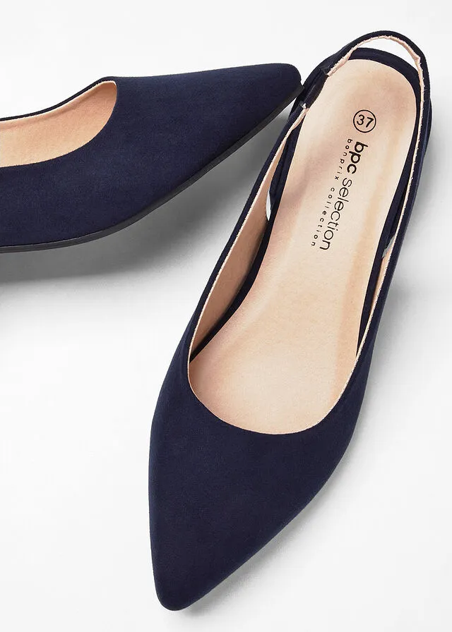 Zapatos de tacón con talón al descubierto Azul marino