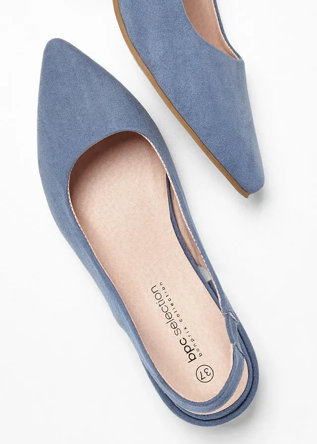 Zapatos de tacón con talón al descubierto Azul vaquero
