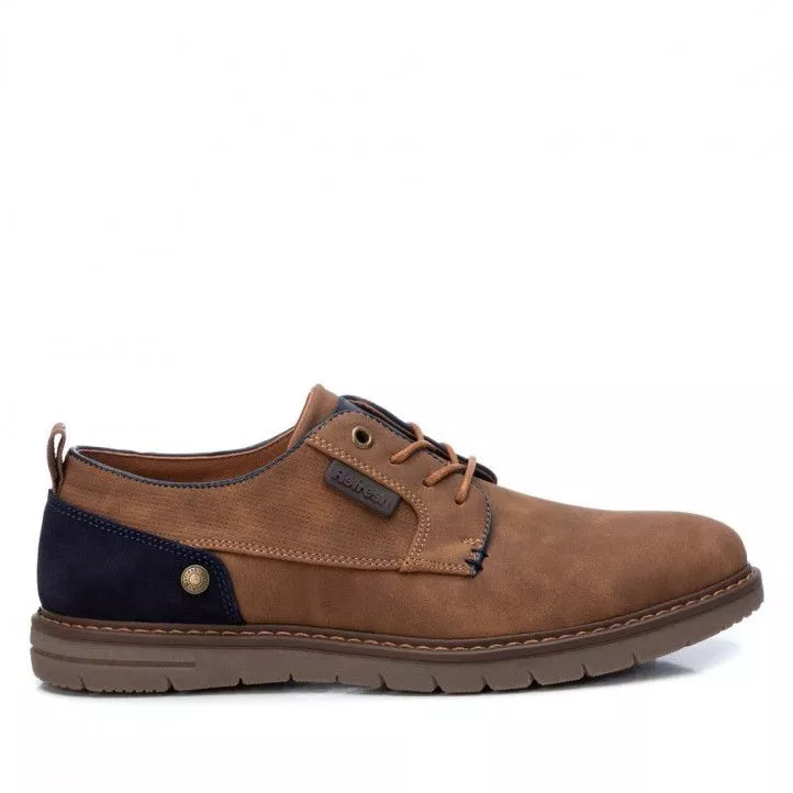 Zapatos vestir Refresh 076533 con talón en serraje azul