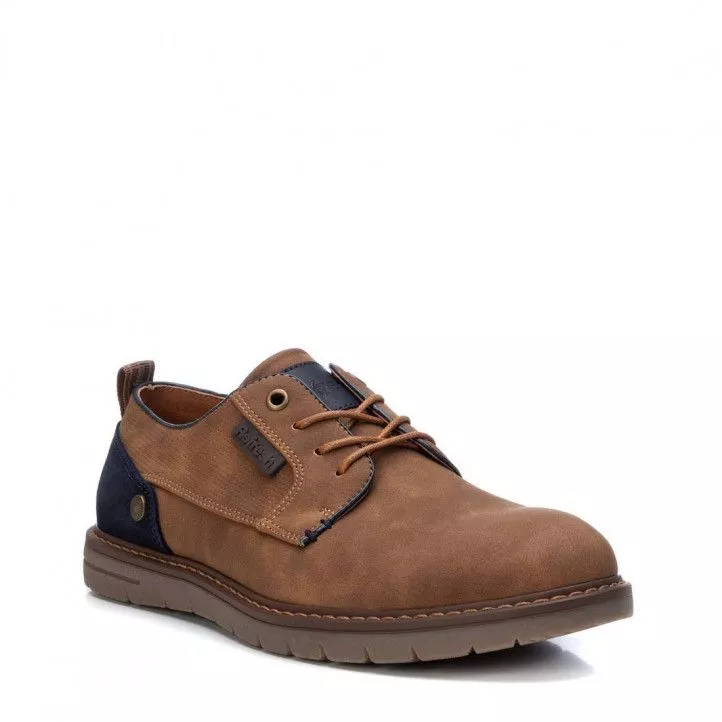 Zapatos vestir Refresh 076533 con talón en serraje azul